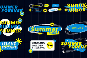 Dynamic Visual Summer Text Animation, a Social Media Template by Loin Studio