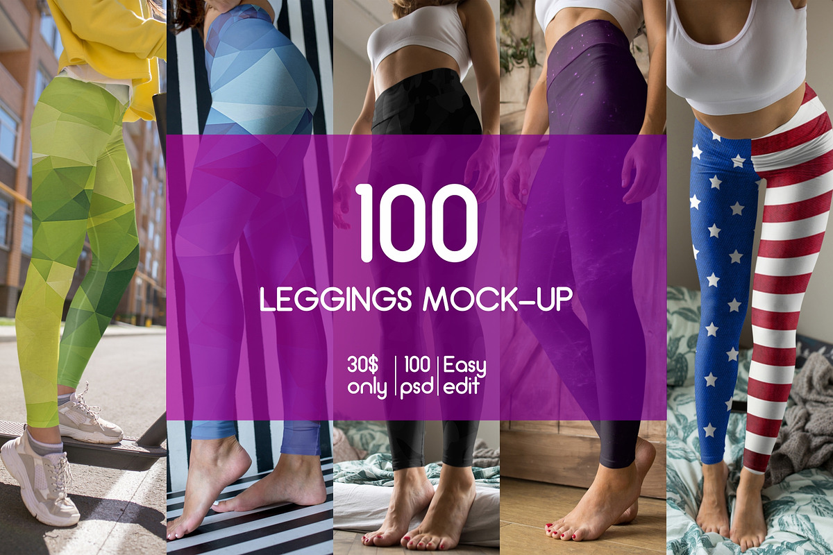100 Leggings Mock-Up #20, a Bottom Mockup by Freeman Studio (Photo 1 of 58)
