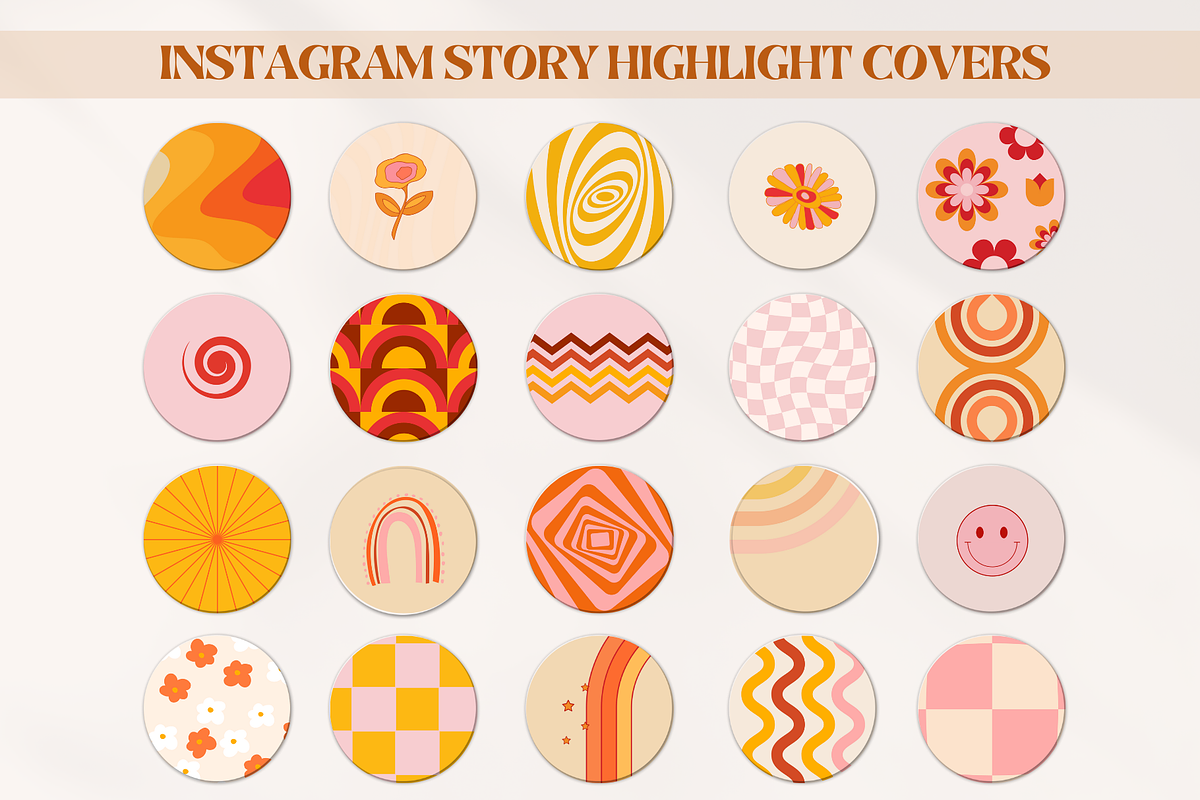 Retro Instagram Highlight Covers, a Social Media Template by Boltik Studio (Photo 9 of 11)