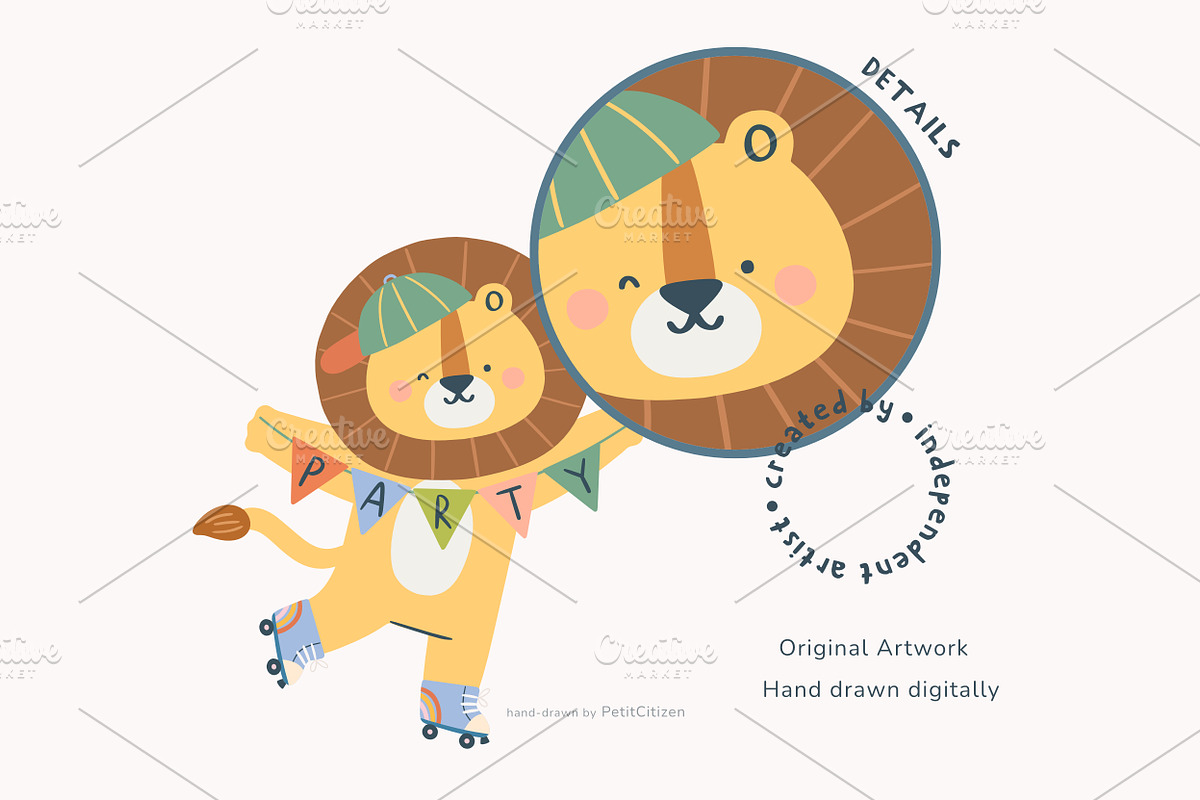 Wild Party Animal Clipart Bundle, an Animal Illustration by Petit Citizen Design (Photo 7 of 9)