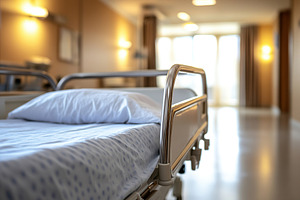 Hospital bed in the ward, a Photo by AlyaAnd