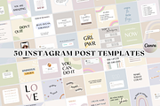 Quote Instagram Post Templates Canva, a Social Media Template by Boltik Studio (Thumbnail 1 of 9)