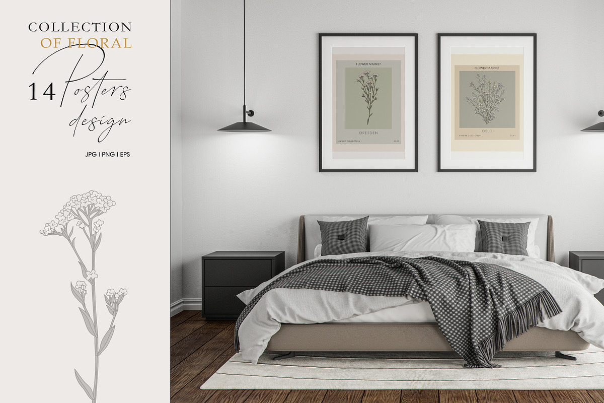 Collecnion of floral posters design, a Decorative Illustration by LanaDzi (Photo 8 of 10)