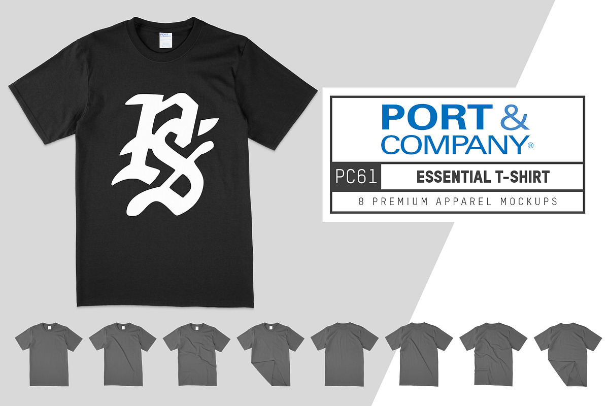 Port & Company PC61 Essential Tee, a Shirt Mockup by Pixel Sauce™ (Photo 1 of 6)