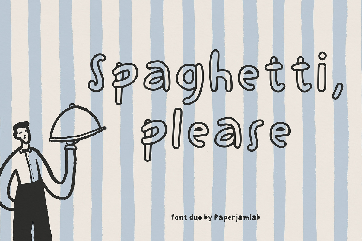 Spaghetti. Handwritten font duo, a Handwritten Font by PaperJamLab (Photo 1 of 14)