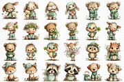 Cute St Patrick’s Animals Clipart, an Illustration by Craft Nest (Thumbnail 6 of 11)