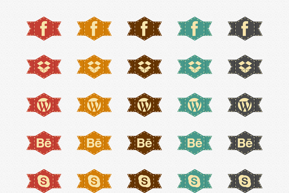150 Vintage Social Media Icons, an Icon by MusiqueDesigns (Photo 3 of 4)