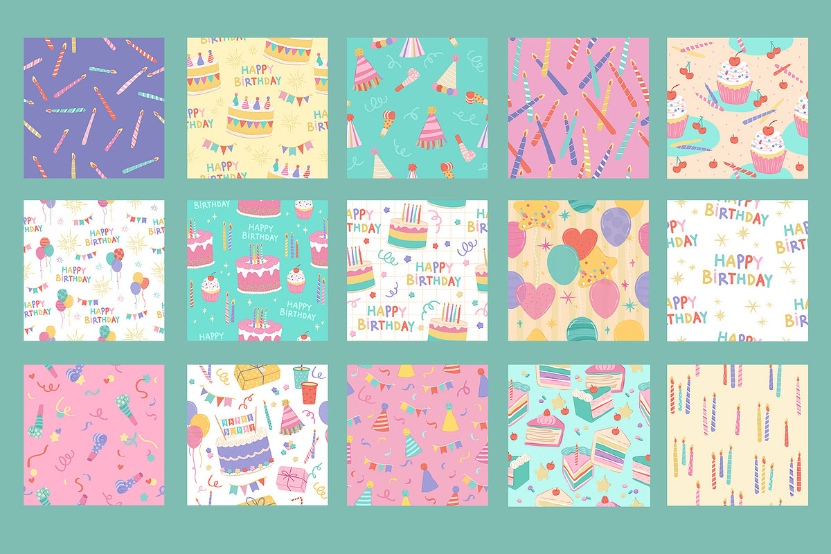 Birthday Party Bundle Illustrations, a Background Graphic by CreativeChristiana (Photo 11 of 17)