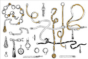 Fashion Belts & Gold Straps & Chains, an Object Graphic by Sopelkin (Thumbnail 1 of 3)