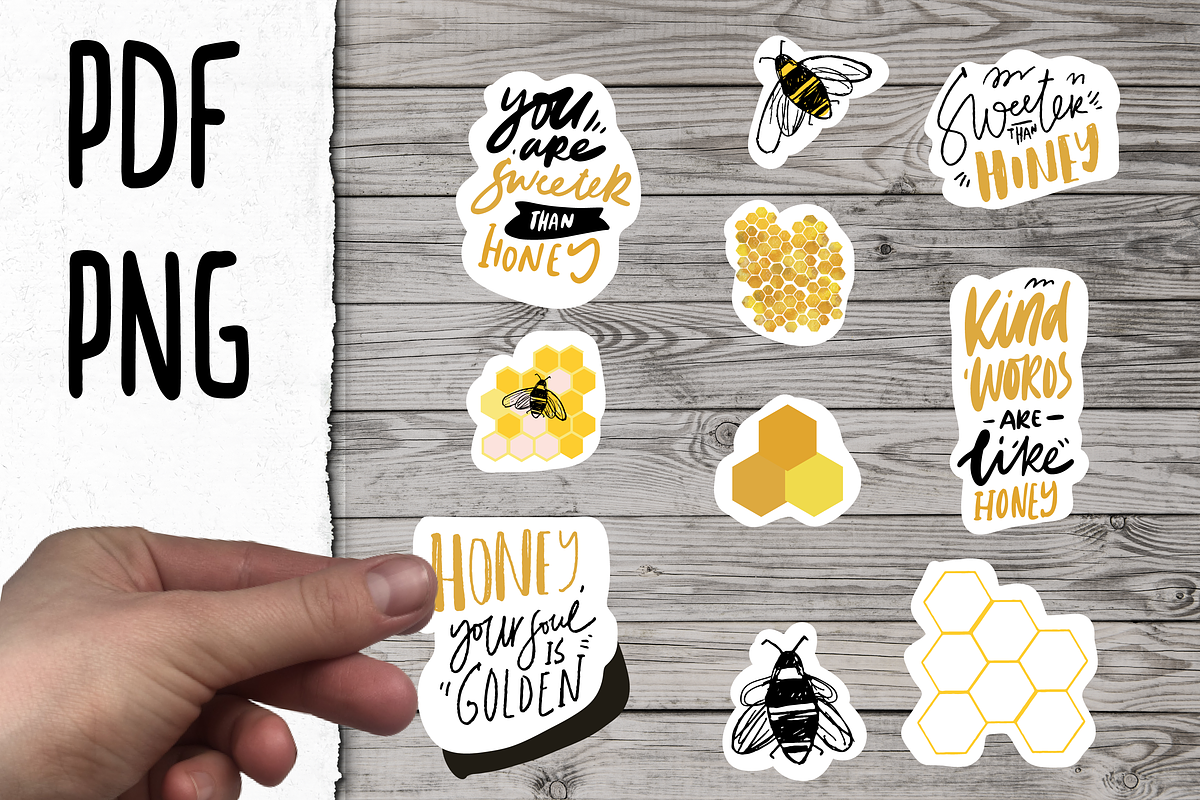 bumblebee sticker pack, an Illustration by Veronika M