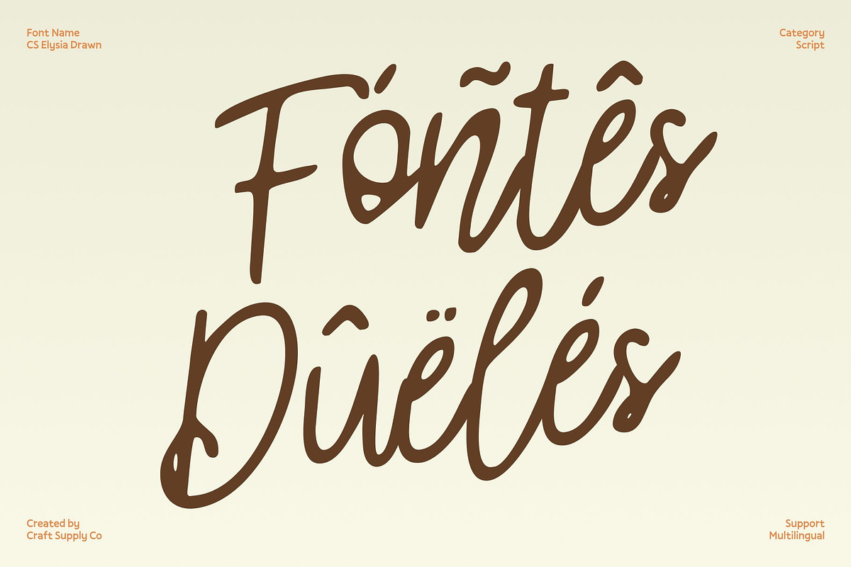 CS Elysia Drawn, a Script Font by Craft Supply Co. (Photo 6 of 8)