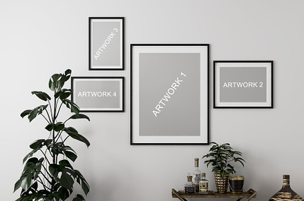 interior wall frame mockup