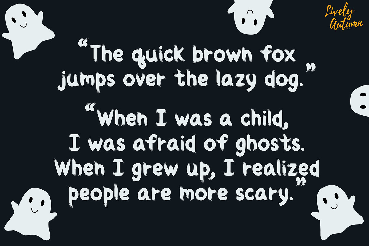 Spooky time | Sans serif font, a Sans Serif Font by LivelyAutumn11.11 (Photo 4 of 4)