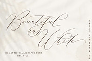 Beautiful in White, a Script Font by HKL Studio (Thumbnail 1 of 12)