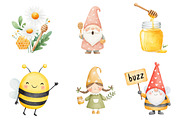 Cute Bee Gonm Clipart, an Illustration by CreationArt (Thumbnail 2 of 5)