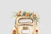 Wedding Car PNG Clipart Bundle, a Decorative Illustration by Digital Dreamscaping (Thumbnail 6 of 10)