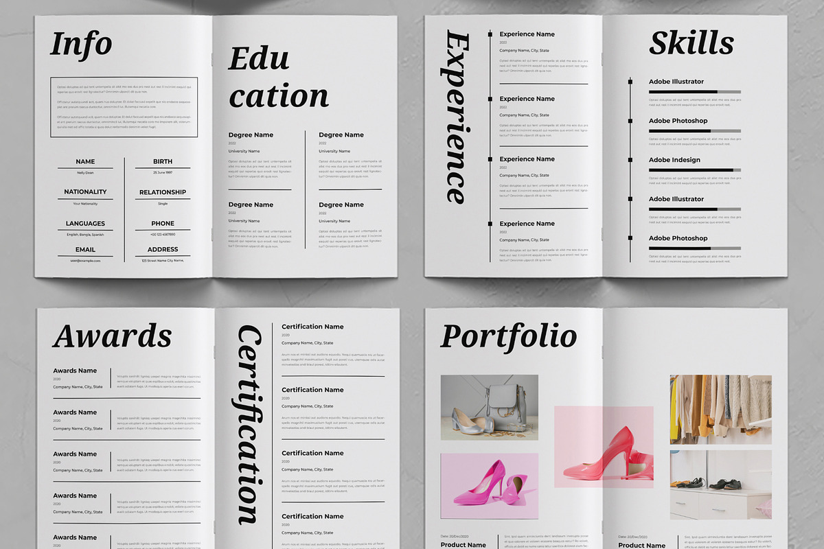 Resume Booklet Design Layout, a Stationery Template by ContestDesign (Photo 3 of 3)