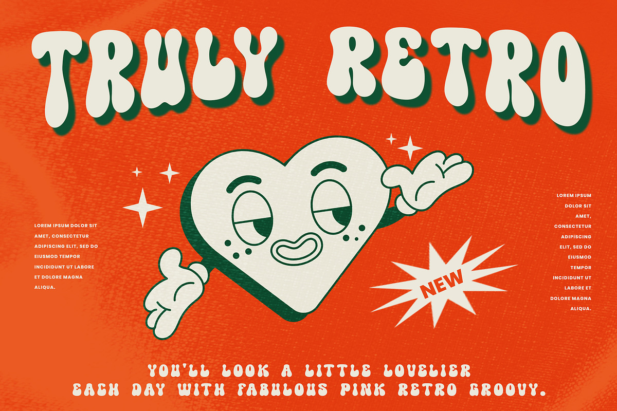 Super Retro - Groovy Retro Typeface, a Serif Font by RagamKata (Photo 3 of 10)