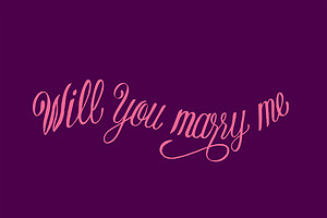 Will You Marry Me Typography Design