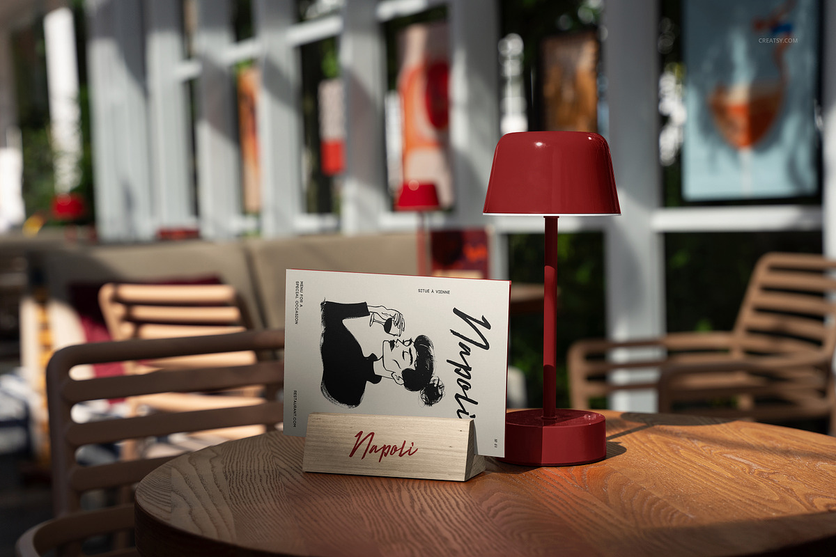 Outdoor Restaurant Menu Mockup Set, an Advertising Mockup by creatsy5 (Photo 5 of 6)