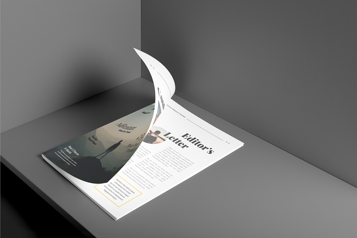 Travel & Vacation Magazine Template preview 4