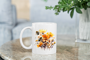 Bee and Flowers Watercolor clipart, an Object Graphic by Regulrcrative (Thumbnail 4 of 7)