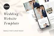 Sage Green Wedding Website Canva, a Landing Page Template by batang (Thumbnail 1 of 4)