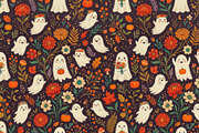 Spooky Halloween Floral Patterns, a Seasonal Illustration by StockVerse Creative (Thumbnail 4 of 4)