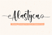 Alastyca, a Script Font by Forberas Club (Thumbnail 1 of 8)