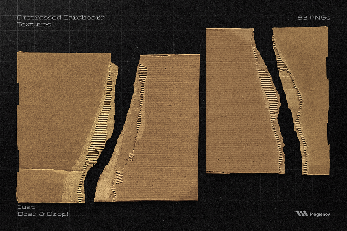 Distressed Cardboard Textures, a Texture Graphic by Meglenov (Photo 11 of 16)