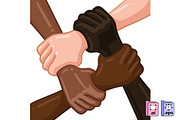 Multi-Ethnic Hands, a Person Illustration by MISS CHATZ (Thumbnail 1 of 3)