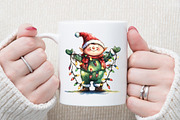 Whimsical Christmas Elf Clipart Bund, an Illustration by Sublimation Artist (Thumbnail 5 of 6)