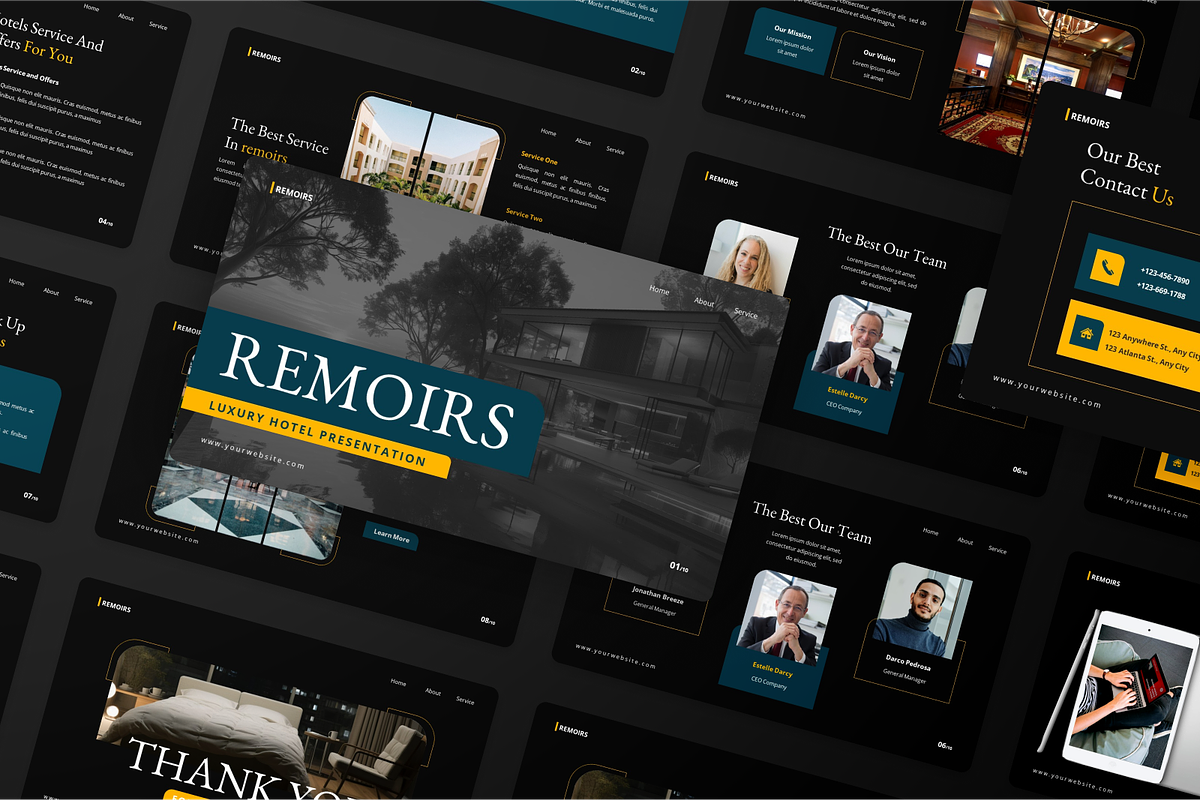 Luxury Hotel Google Slide, a Presentation Template by Annora Studio (Photo 5 of 5)