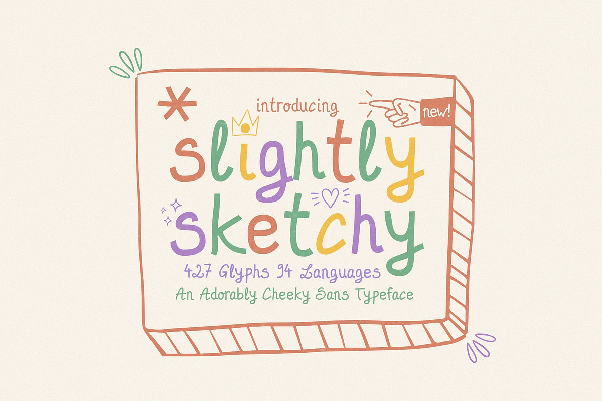 Slightly Sketchy - Cheeky Typeface, a Sans Serif Font by HipFonts (Photo 1 of 15)