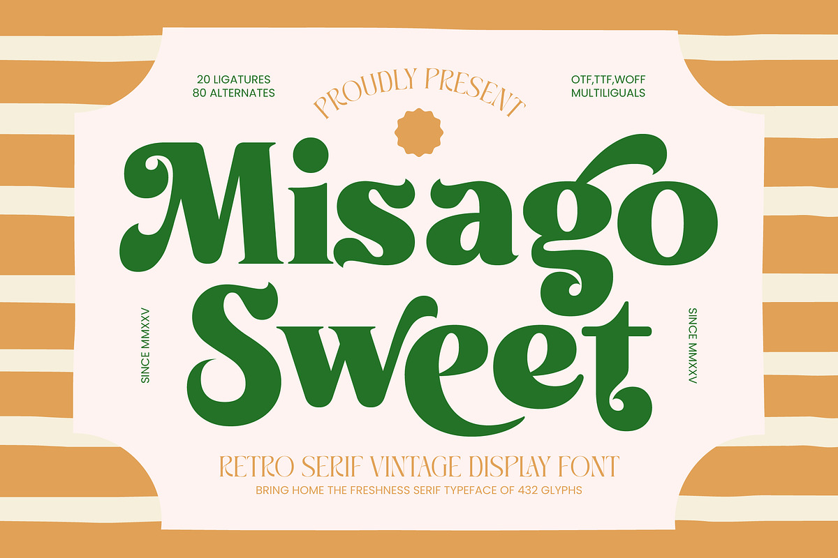 Misago Sweet Retro Serif Font, a Serif Font by timelesstype.co (Photo 1 of 20)
