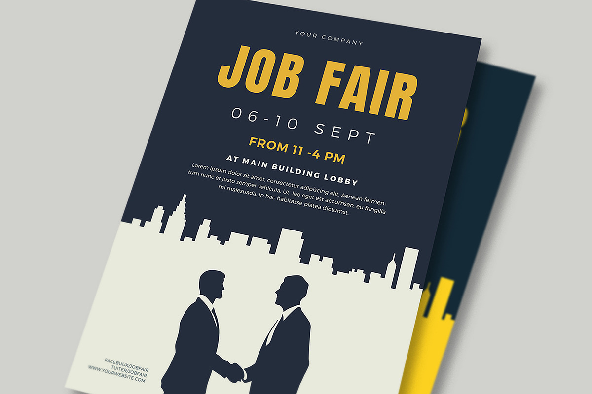 Job Fair Flyer Template, a Flyer Template by VectorVactory (Photo 2 of 3)