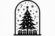 Festive Christmas Tree Silhouette Se, an Illustration by BIPLOB EXPERT (Thumbnail 17 of 20)