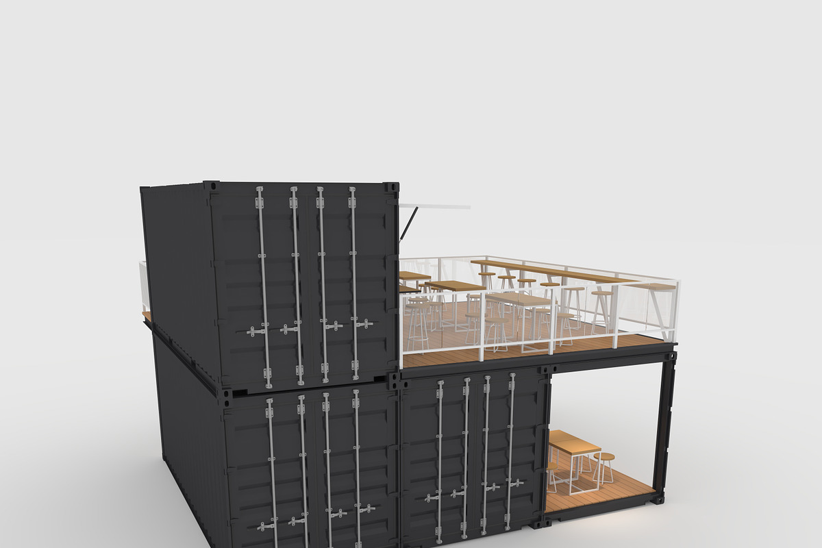 3D Model Container Cafe 7, an Architecture 3D Model by SR 3D Visual (Photo 10 of 24)