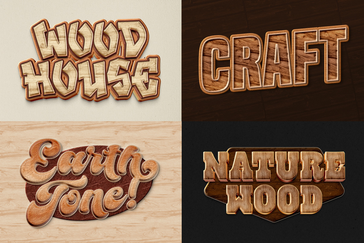 Rustic Wooden Carved Text Effect, a Layer Style Add-On by Matsero (Photo 2 of 4)