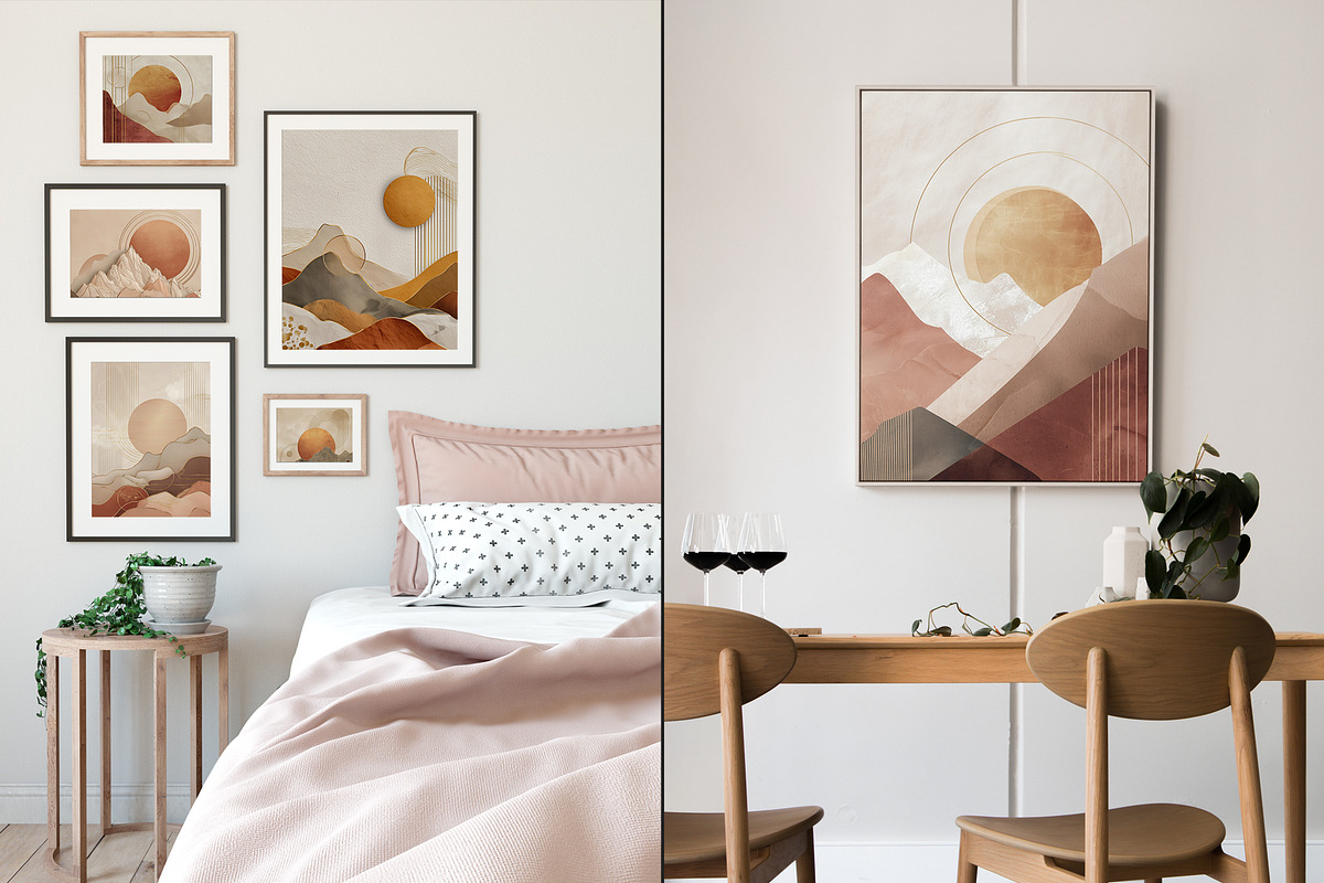 Boho Sunset Illustration, a Decorative Illustration by Housui Patterns (Photo 2 of 9)