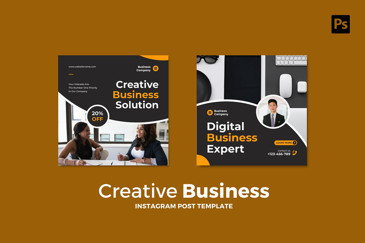 Creative Business Instagram Post, a Social Media Template by CavenArt (Photo 2 of 5)
