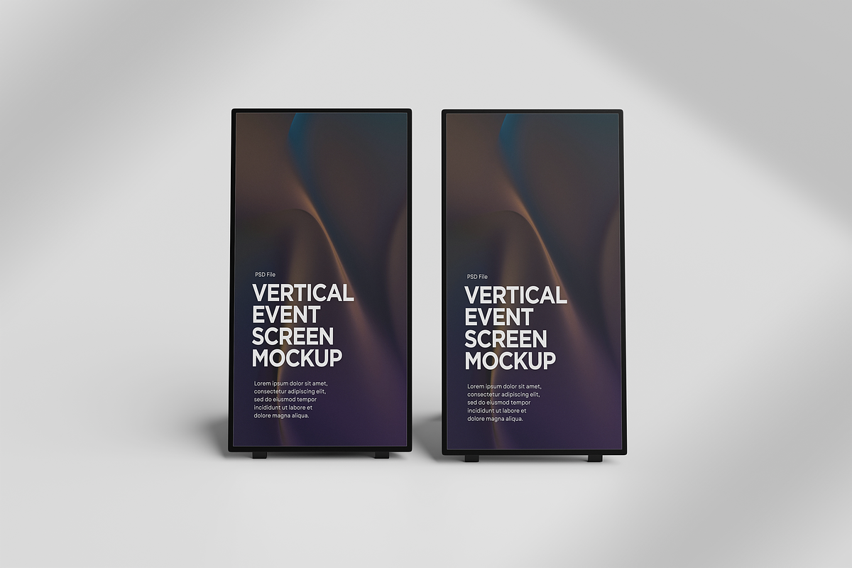 Vertical Event Screen Mockup, an Advertising Mockup by xavier_studio