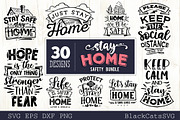 Stay Home Covid 19 SVG bundle, an Illustration by BlackCatsMedia (Thumbnail 2 of 3)