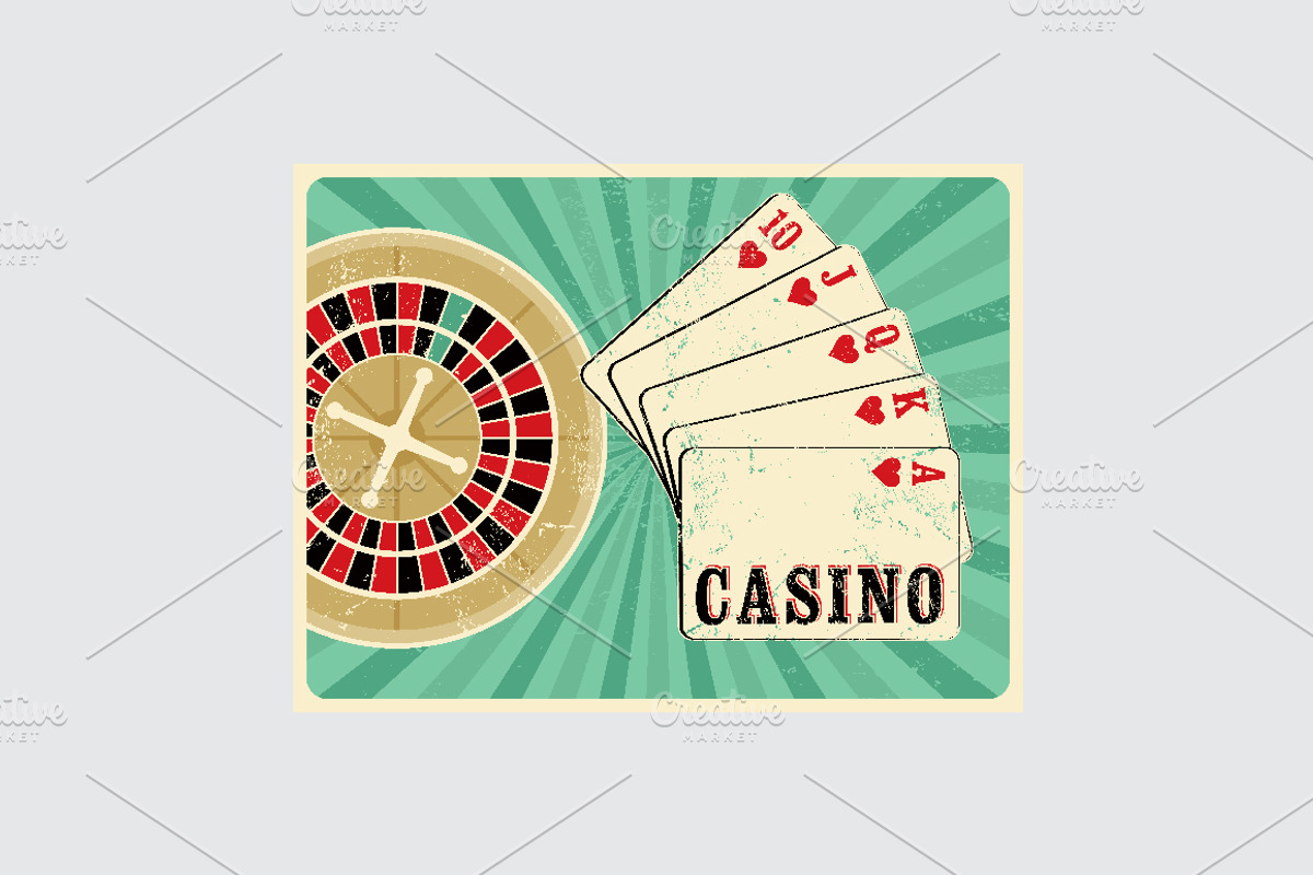 Casino vintage poster., a Decorative Illustration by PoPaShop (Photo 4 of 15)