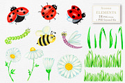 Summer Ladybug & Chamomile clipart, an Object Graphic by svetlanaARTdreams (Thumbnail 2 of 8)