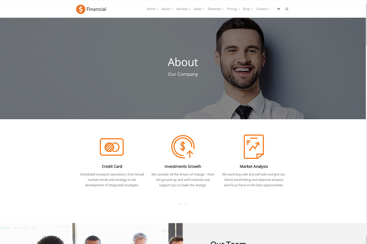 Financial Accounting WordPress Theme, a WordPress Template by Visualmodo (Photo 8 of 41)