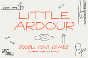 Little Ardour Font Family + Icons, a Sans Serif Font by Design Surplus (Thumbnail 1 of 7)