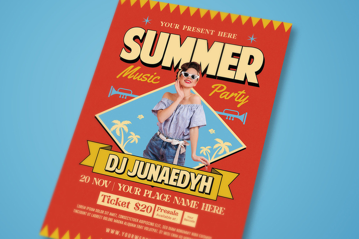 Summer Music Pary Flyer, a Print Template by megarez (Photo 3 of 3)