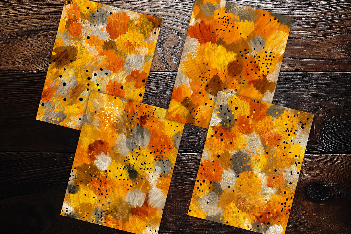 Warm Autumn Abstract Brush Scrapbook, a Background Graphic by V Design Creator (Photo 8 of 11)