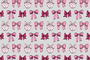 Cute Vector Hand Drawn Bows